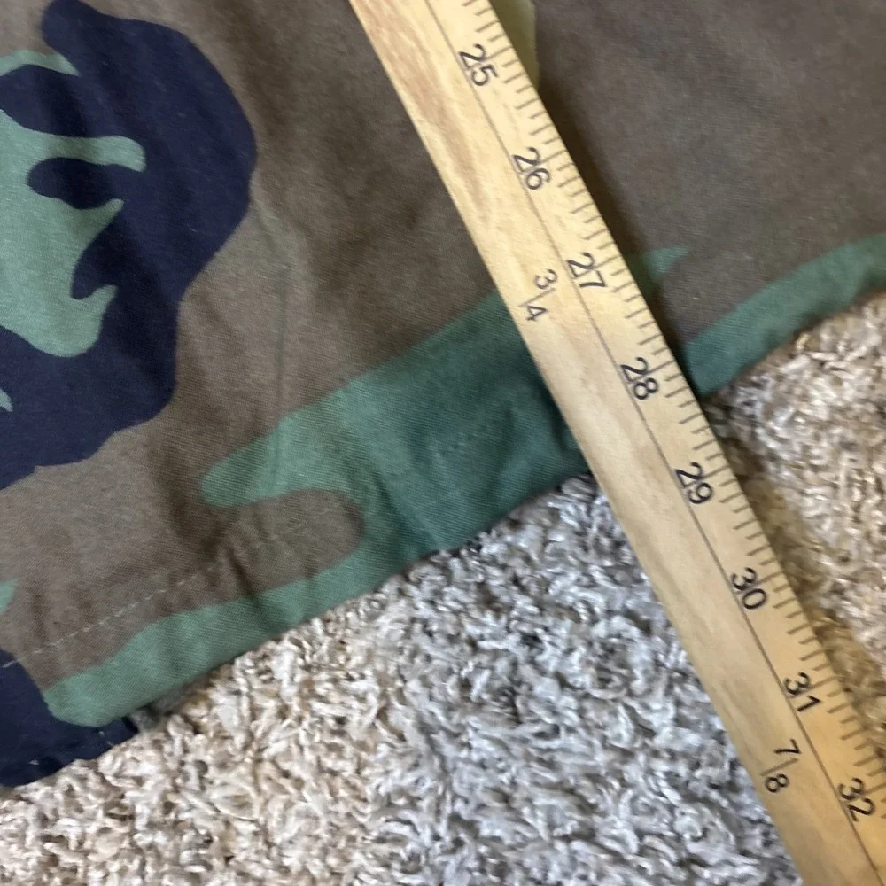 Vintage US Navy M65 Field Jacket Mens XL Woodland Camo Cold Weather 1999 Seabees